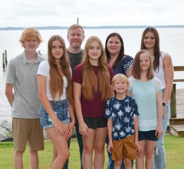 David Hudson with family